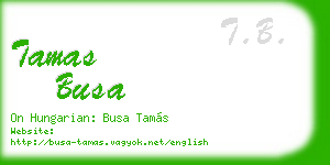 tamas busa business card